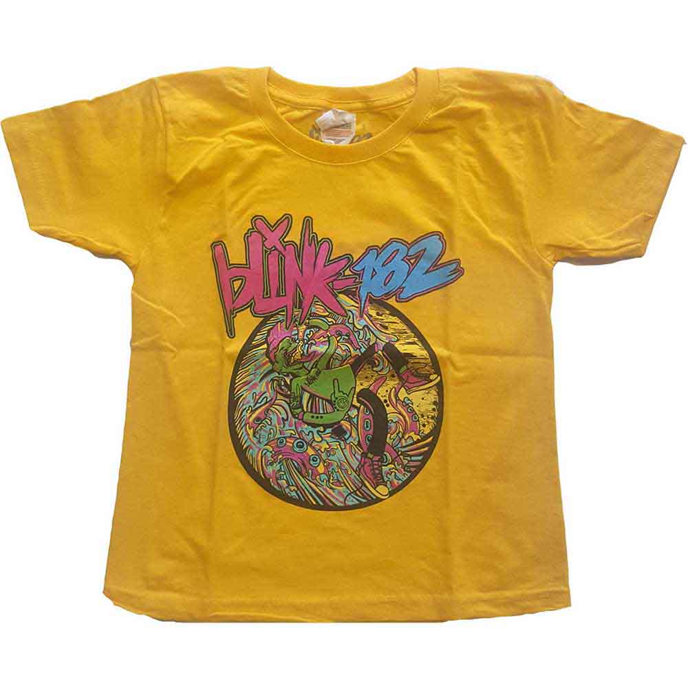 Blink-182 Kids T-Shirt Overboard Event Yellow (3-4yrs)