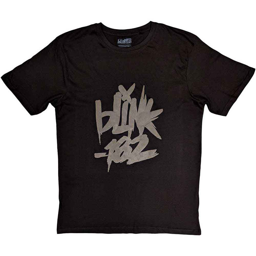 Blink-182 Unisex T-Shirt Neon Logo (Hi-Build) Black (XXL)
