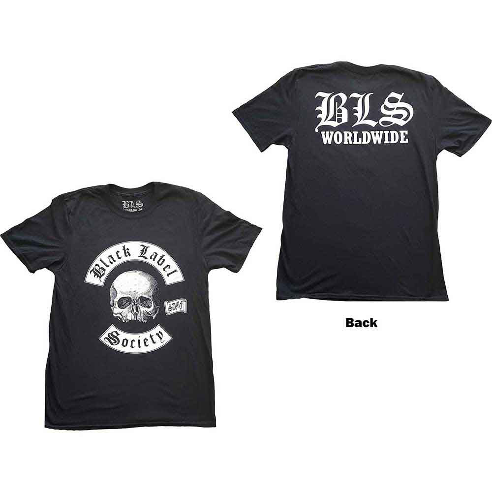 Black Label Society Unisex T-Shirt Worldwide V.2 (Back Print) Black (L)