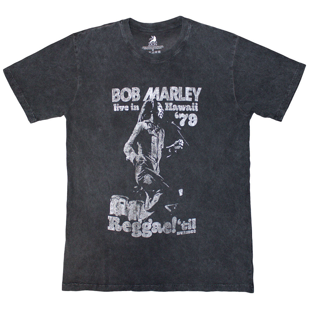 Bob Marley Unisex T-Shirt Hawaii (Snow Wash) Grey (M)