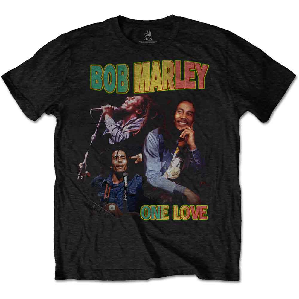 Bob Marley Unisex T-Shirt One Love Homage Black (S)