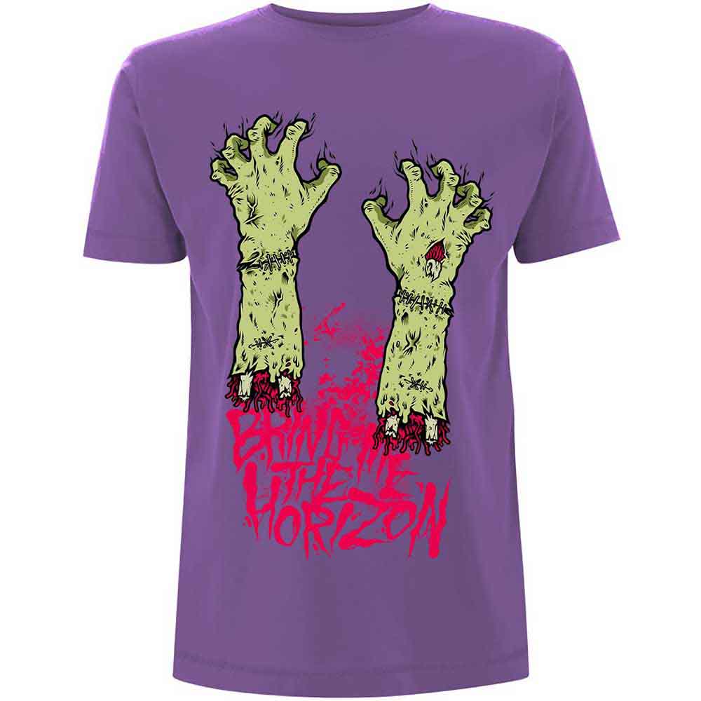 Bring Me The Horizon Unisex T-Shirt Zombie Hands Purple (L)