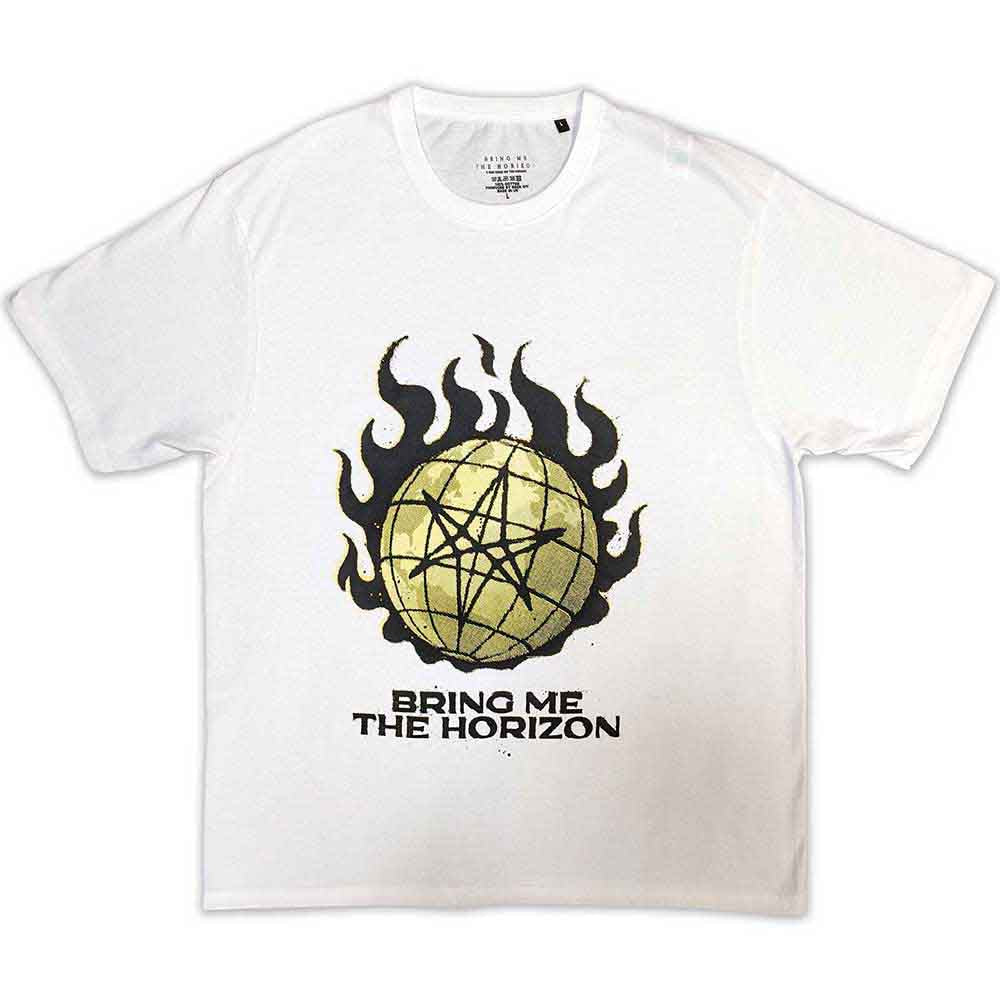 Bring Me The Horizon Unisex T-Shirt Globe Yellow (XL)