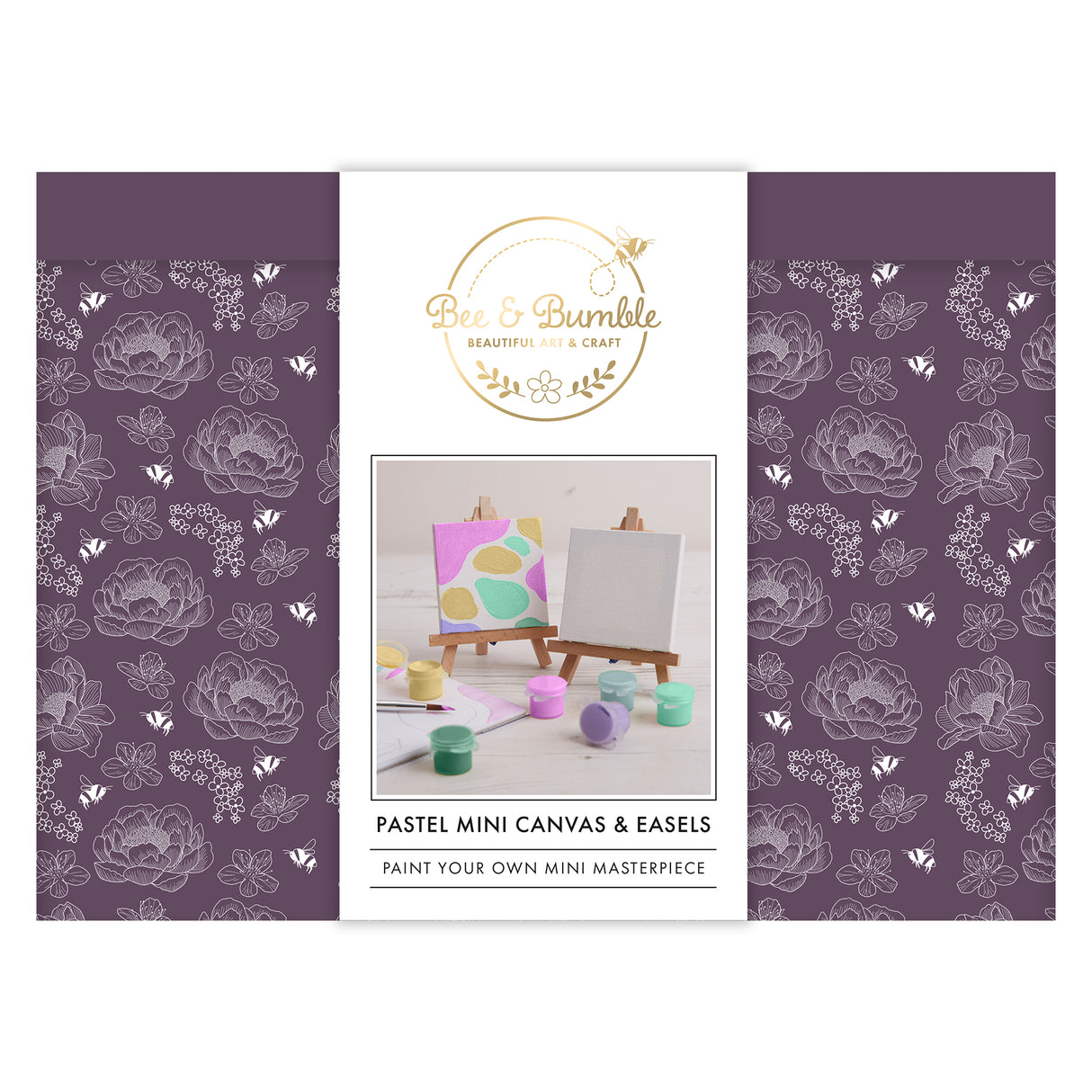 Bee & Bumble Pastel Mini Canvas & Easels
