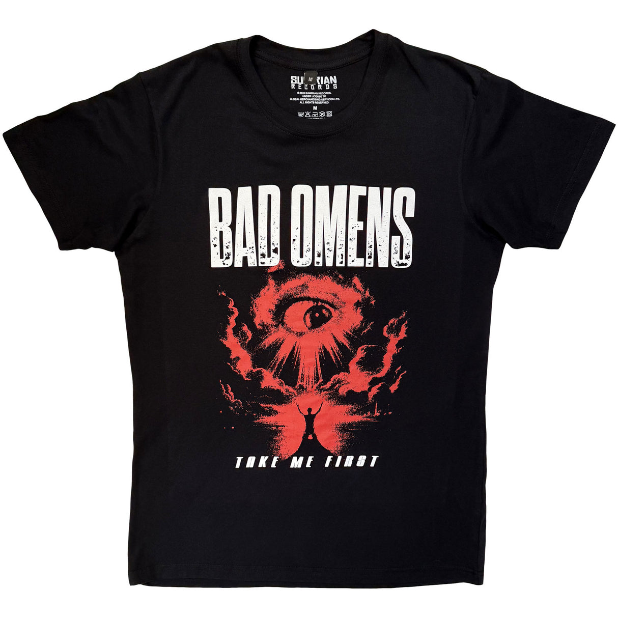 Bad Omens Unisex Carbon T-Shirt Red Eye Black (XL)