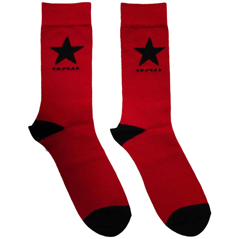 David Bowie Unisex Ankle Socks Blackstar Red (UK Size 6-11)