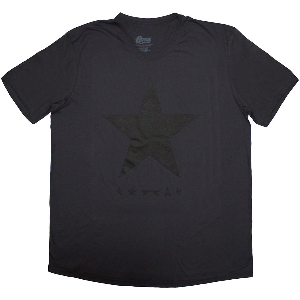 David Bowie Men's Premium T-Shirt Blackstar on Grey (M)
