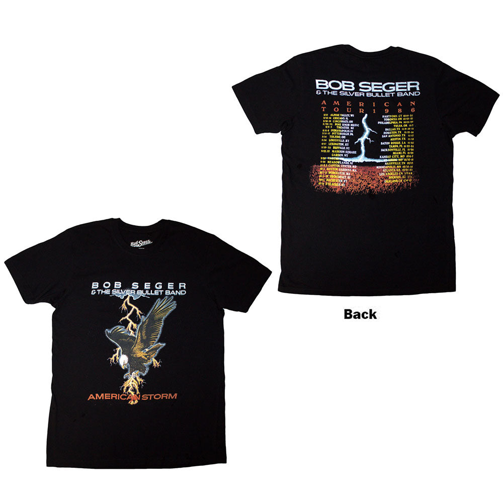 Bob Seger & The Silver Bullet Band Unisex T-Shirt Tour '86 Black (M)
