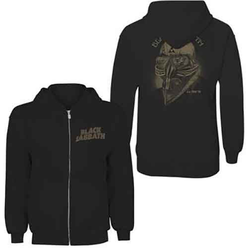 Black Sabbath Ladies Zipped Hoodie Tour 1978 (Back Print) Black (M)