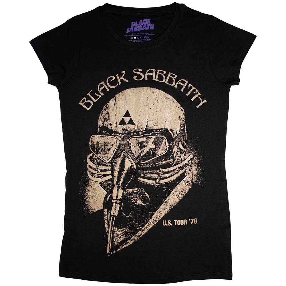 Black Sabbath Ladies T-Shirt US Tour 1978 (Skinny Fit) Black (XS)