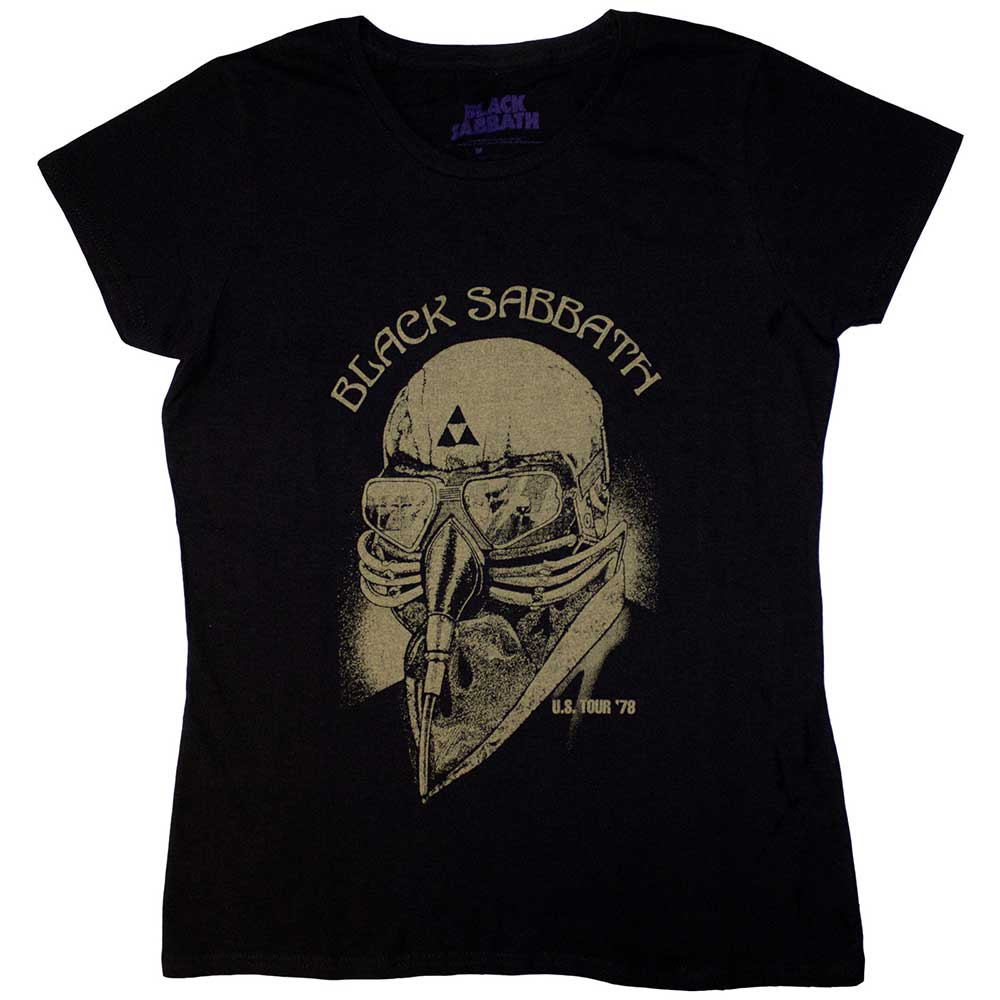 Black Sabbath Men's T-Shirt US Tour 1978 (Avengers) Black (XL)