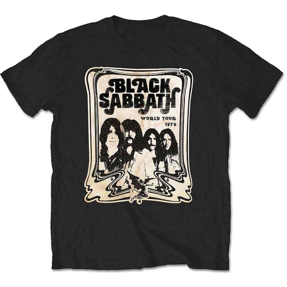 Black Sabbath Men's T-Shirt World Tour 1978 Black (M)