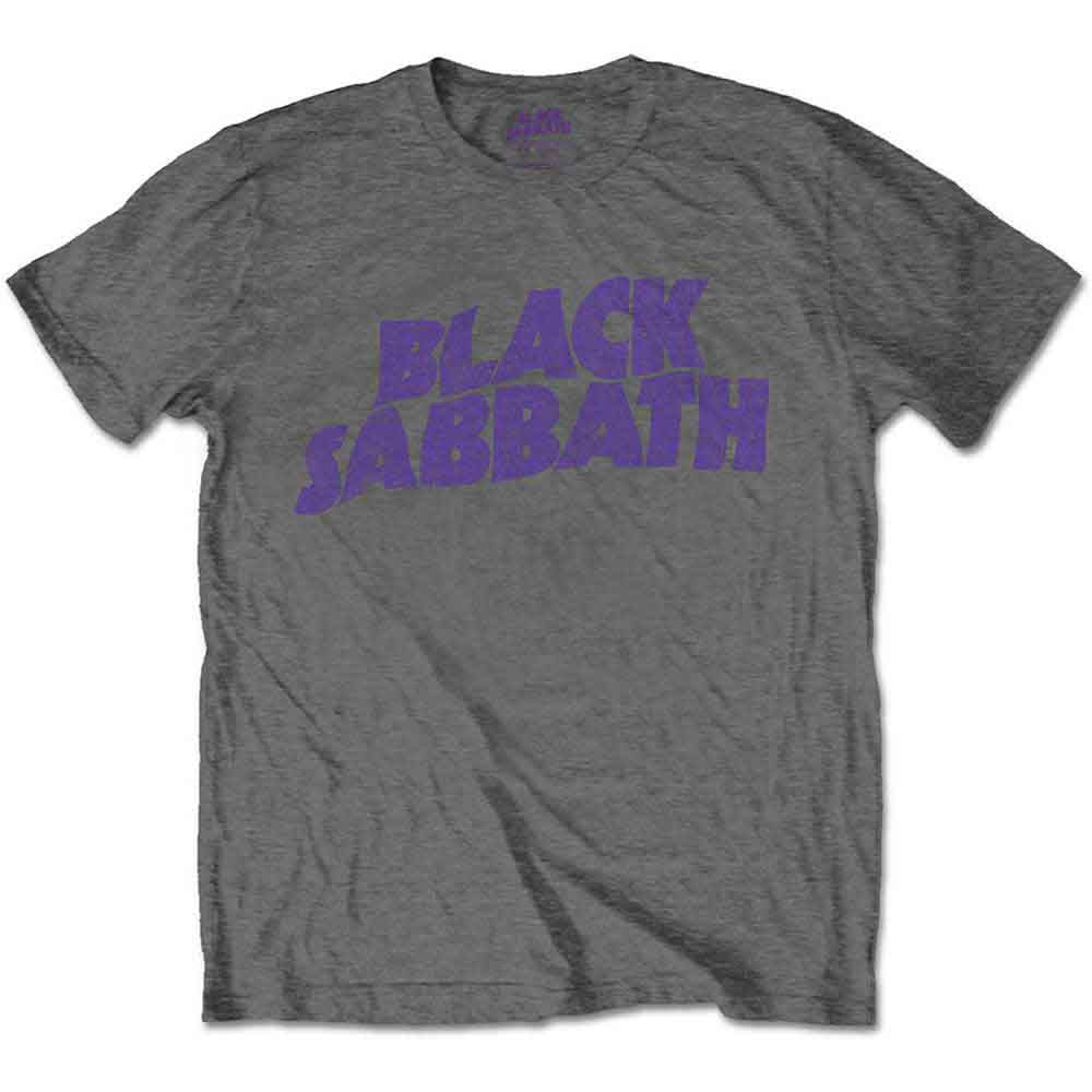 Black Sabbath Kids T-Shirt Wavy Logo Charcoal Grey (5-6yrs)