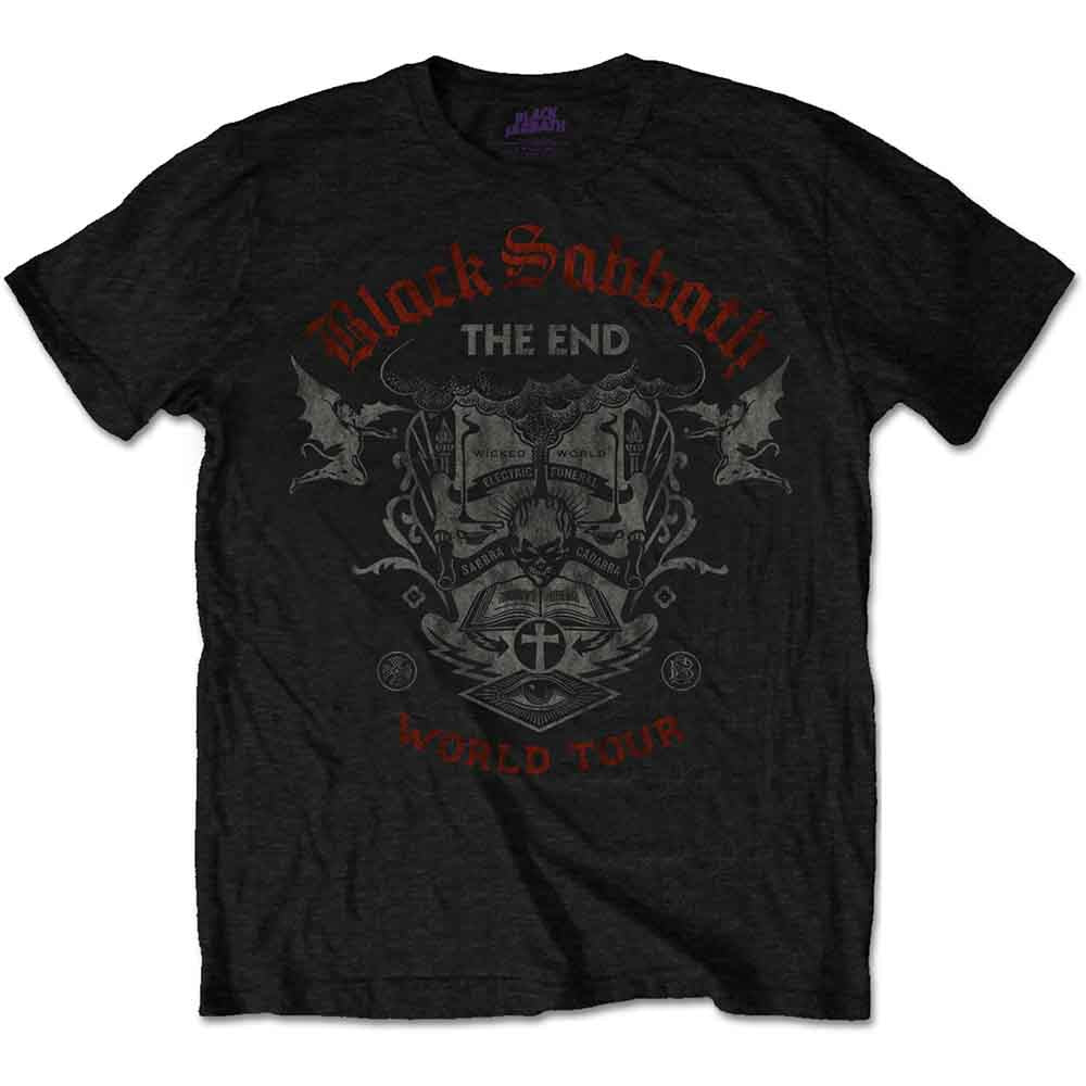 Black Sabbath Men's T-Shirt The End Reading Skull Black (XL)