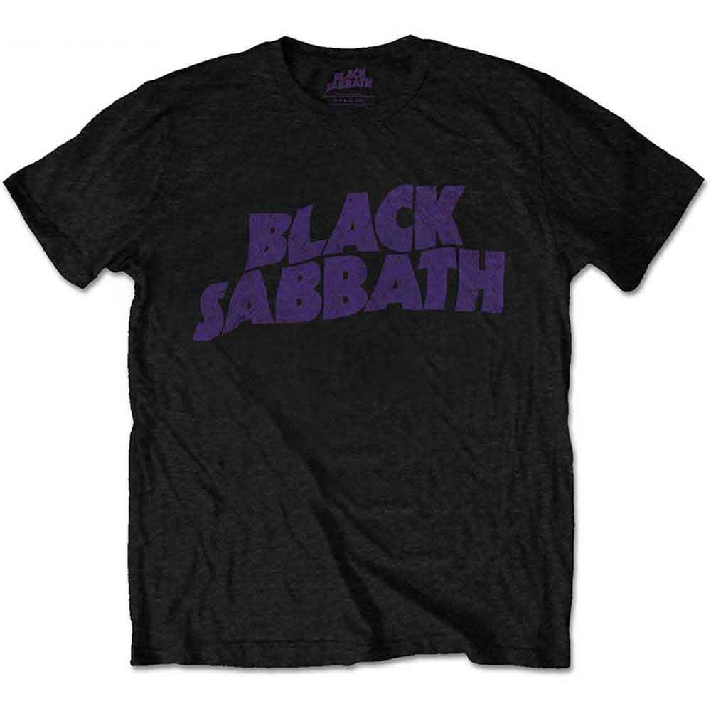 Black Sabbath Kids T-Shirt Wavy Logo Boys Black (9-10yrs)