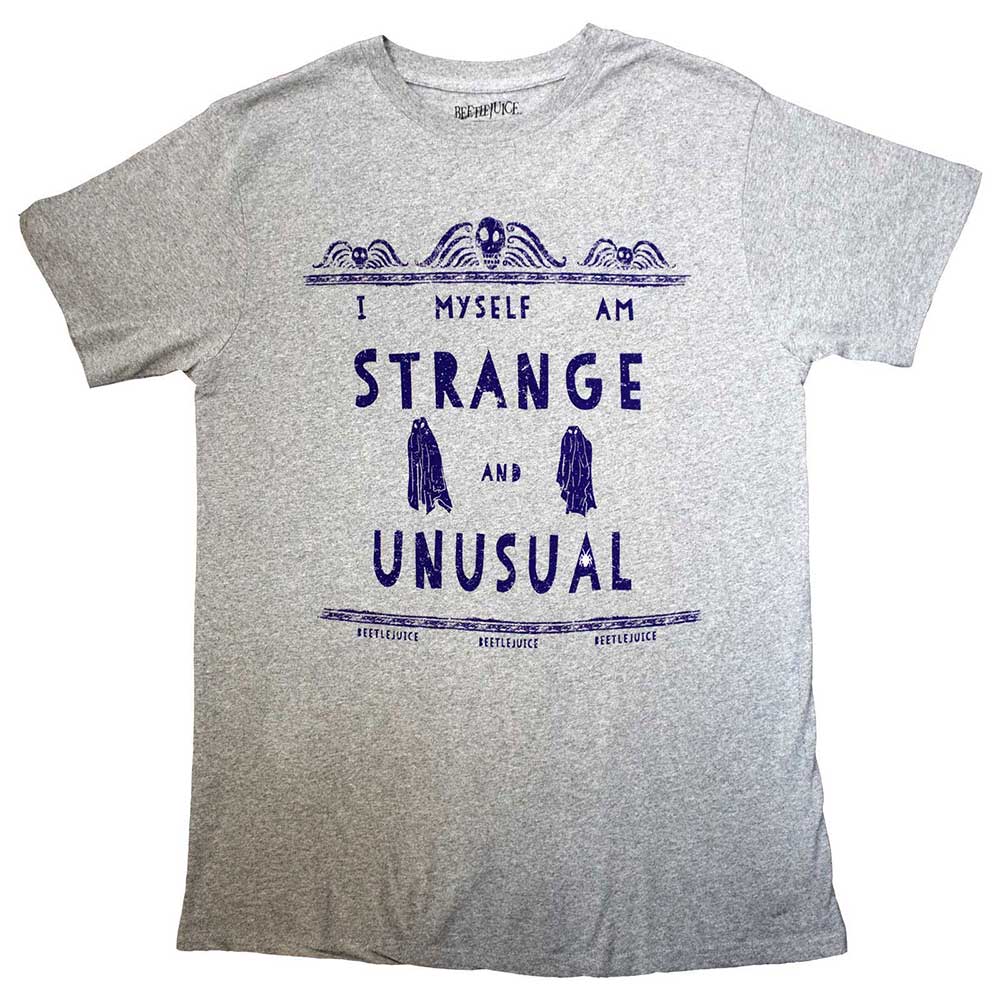 Warner Bros Unisex T-Shirt Beetlejuice Strange & Unusual Grey (XL)