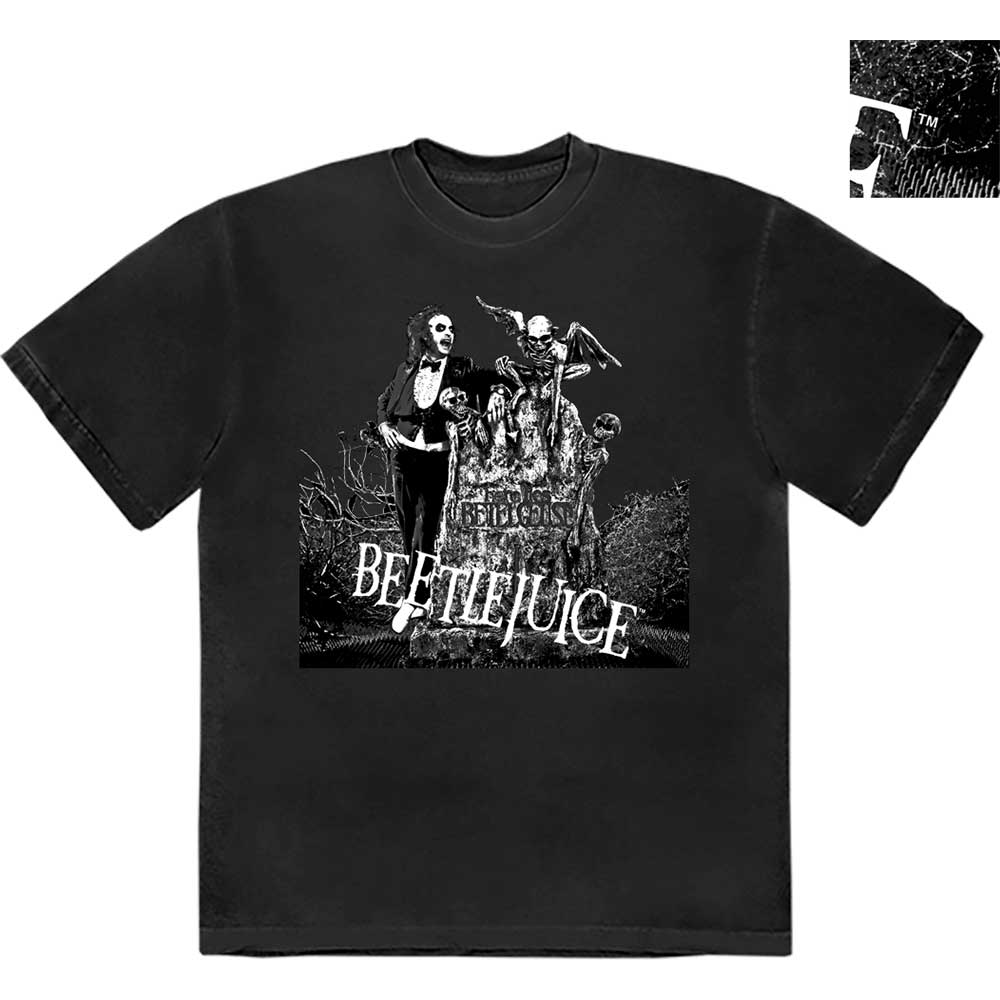 Warner Bros Unisex T-Shirt Beetlejuice Grave Scene Black (XL)