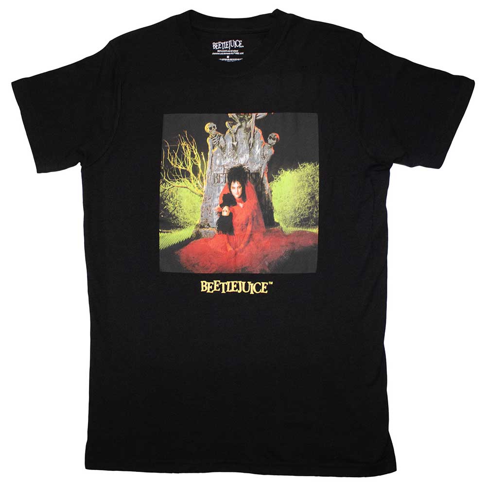 Warner Bros Unisex T-Shirt Beetlejuice Lydia Grave Black (XL)