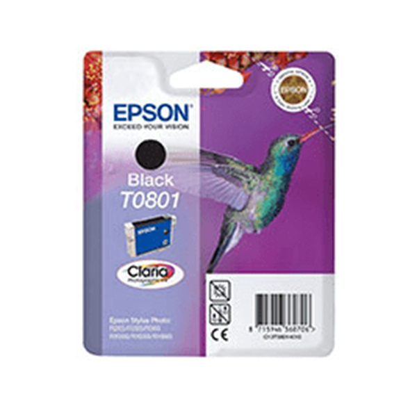 Epson T0801 Hummingbird Black Standard Capacity Ink Cartridge 7ml