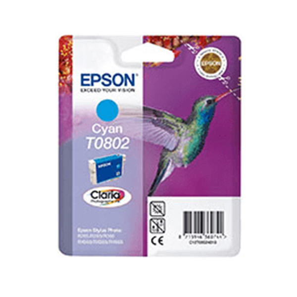 Epson T0802 Hummingbird Cyan Standard Capacity Ink Cartridge 7ml
