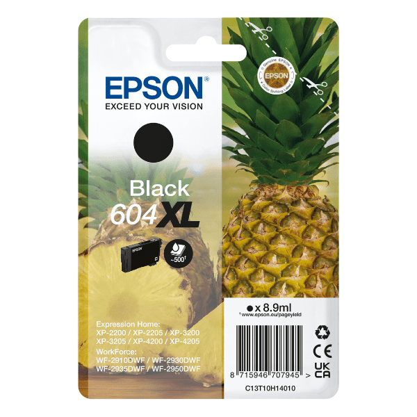Epson 604 Pineapple Black High Capacity Ink Cartridge 8.9ml