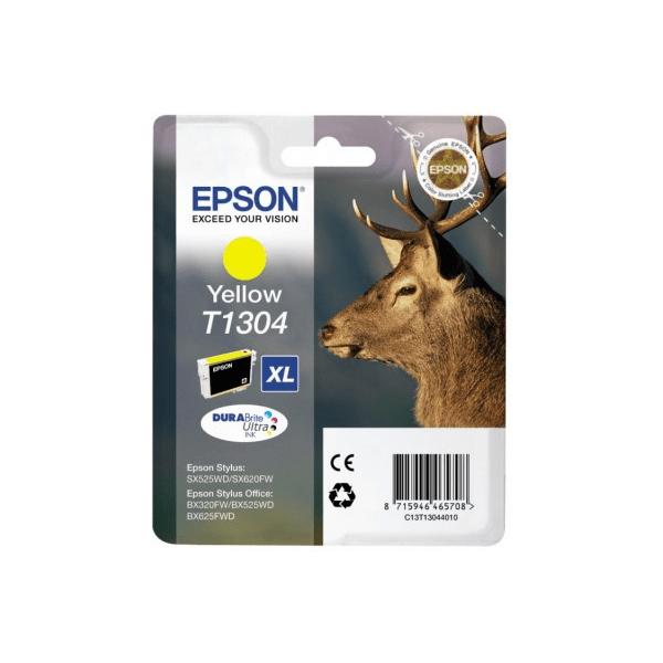 Epson T1304 Stag Yellow High Yield Ink Cartridge 10ml