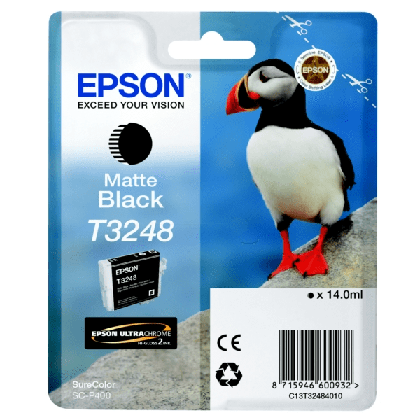 Epson T3248 Puffin Matte Black Standard Capacity Ink Cartridge 14ml