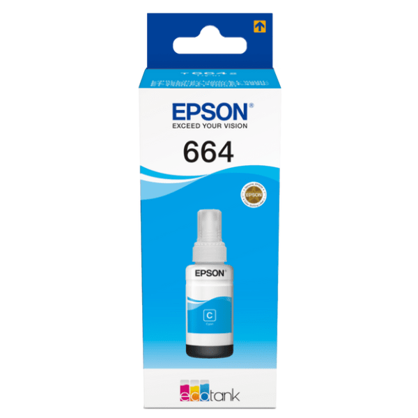 Epson 664 EcoTank Cyan Ink Bottle 70ml