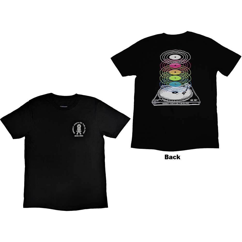 Calvin Harris Unisex T-Shirt Record Back (Back Print & Ex-Tour) Black (XL)