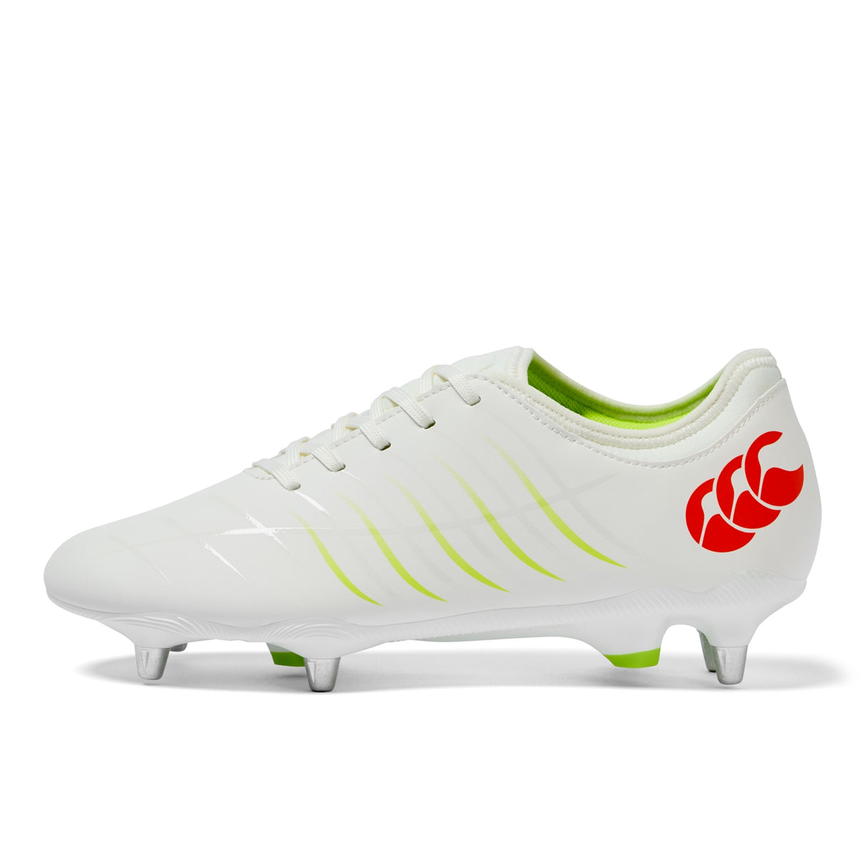Canterbury Phoenix 2.0 Team SG Rugby Boots White/Orange (UK Size 7.5)