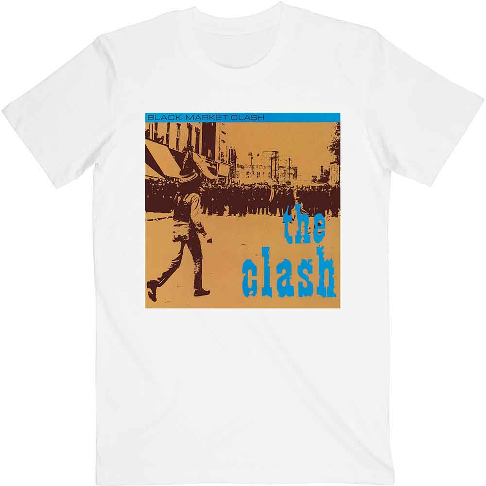 The Clash Unisex T-Shirt Black Market White (XL)