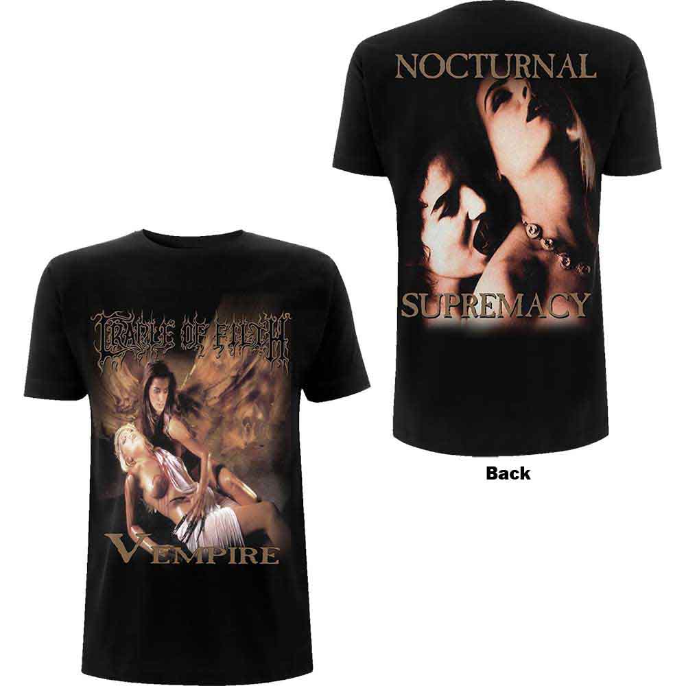 Cradle Of Filth Unisex T-Shirt Vempire (Back Print) Black (XL)