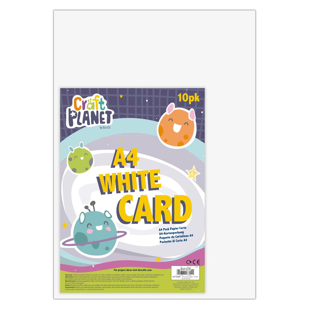 Craft Planet A4 White Card (10pk)