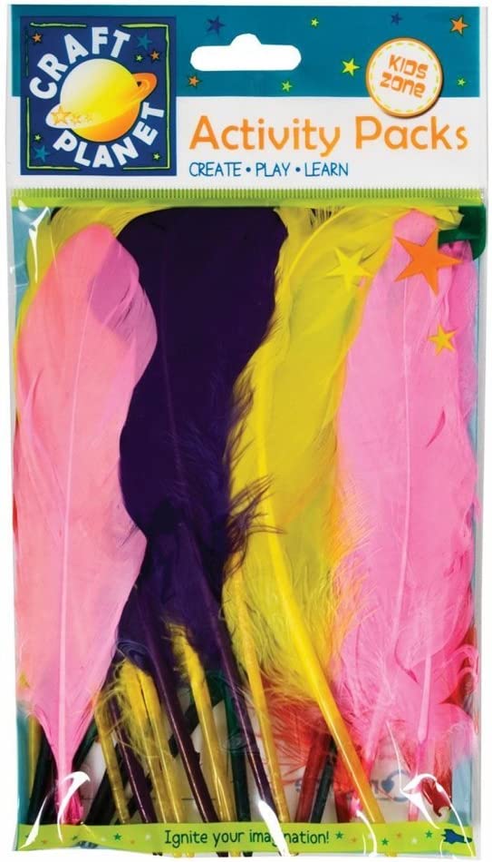 Craft Planet Duck Quill Feathers - Assorted Colours