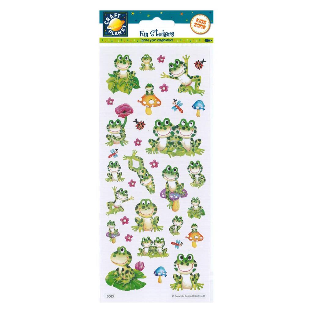 Craft Planet Fun Stickers - Frogs