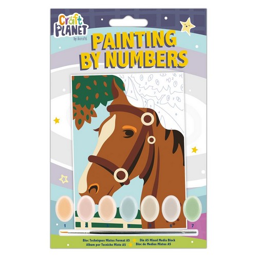 Craft Planet Mini Paint By Numbers Kit - Horse