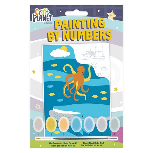 Craft Planet Mini Paint By Numbers Kit - Underwater