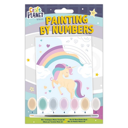 Craft Planet Mini Paint By Numbers Kit - Unicorn
