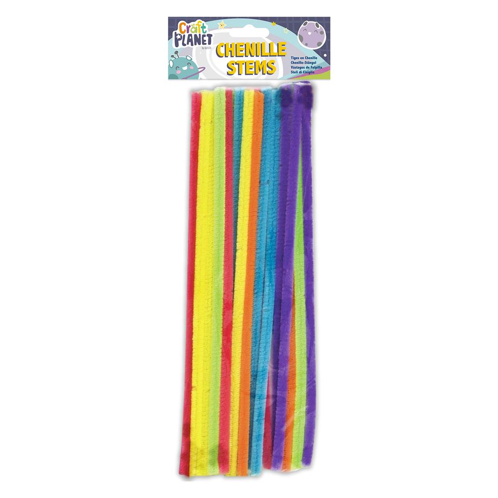 Craft Planet Chenille Stems Neon Colours 30cm (20pk)