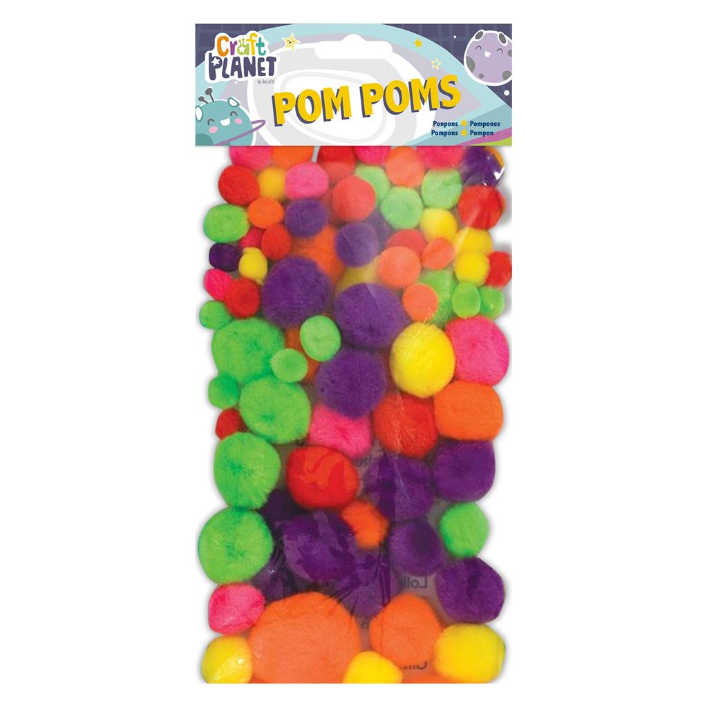 Craft Planet Pompoms - Neon Colours (100pk)