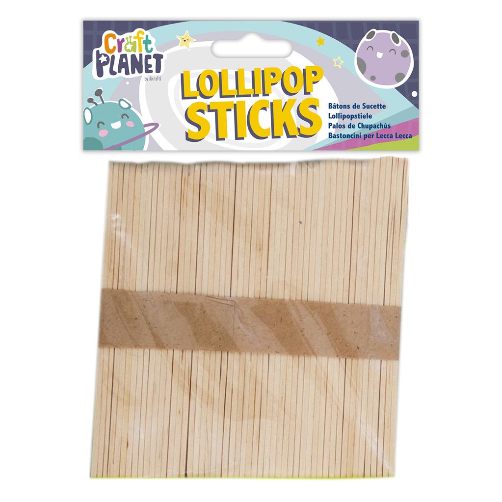 Craft Planet Lollipop Sticks - Natural (50pcs)