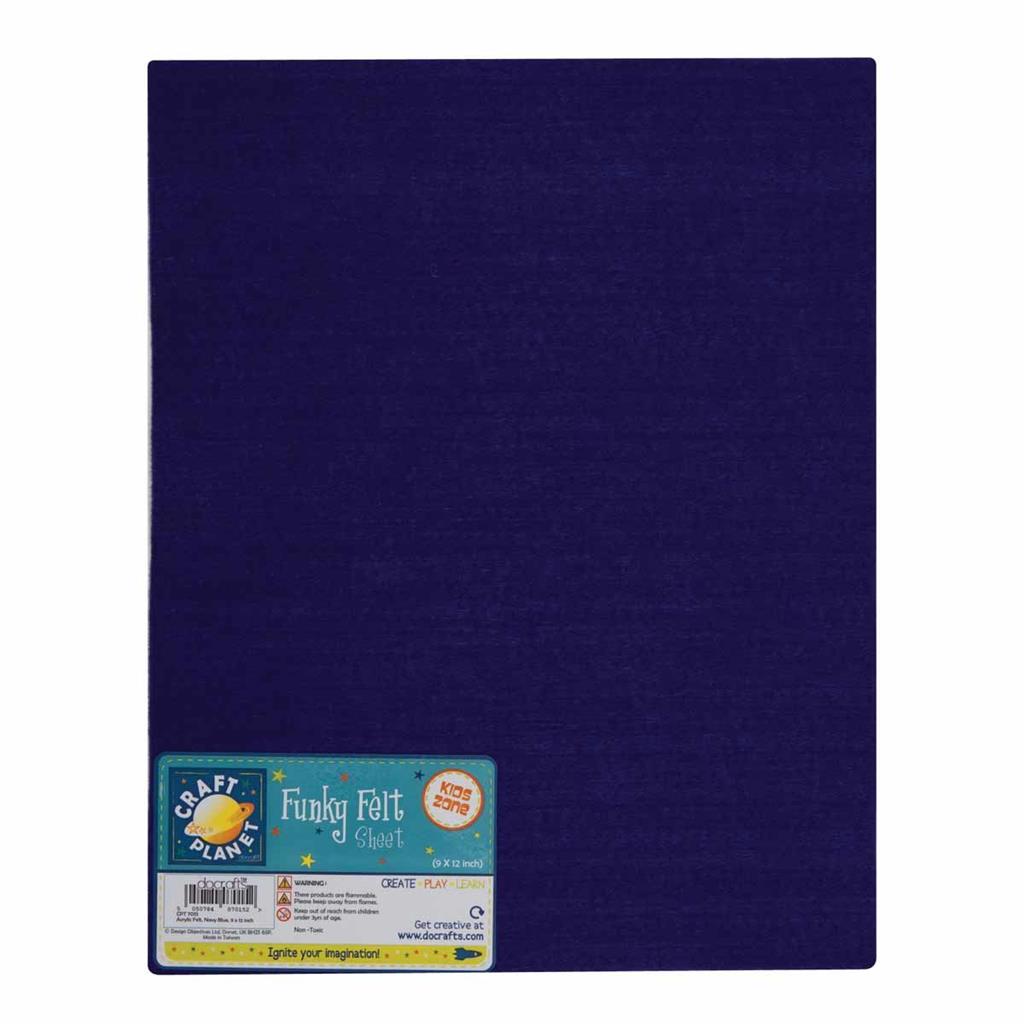 Craft Planet Acrylic Felt 9" x 12" - Navy Blue (1sht)