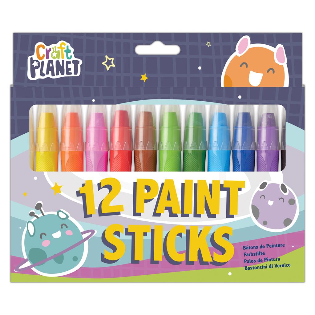 Craft Planet Bright Paint Sticks (12pk)