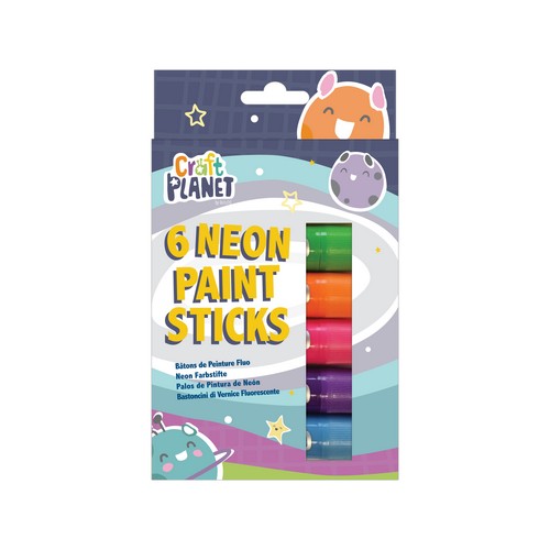 Craft Planet Paint Sticks - Neon (6pk)
