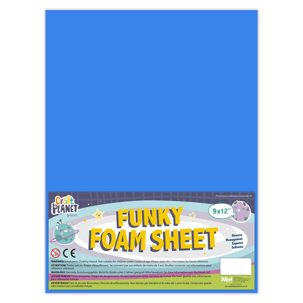 Craft Planet Funky Foam Sheet 9" x 12" (2mm) - Blue (1sht)