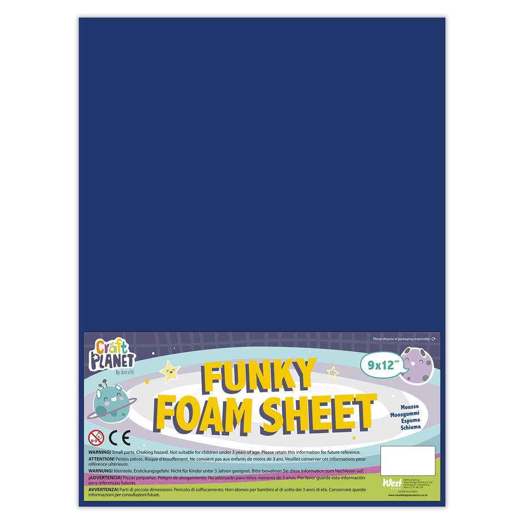 Craft Planet Funky Foam Sheet 9" x 12" (2mm) - Navy Blue (1sht)