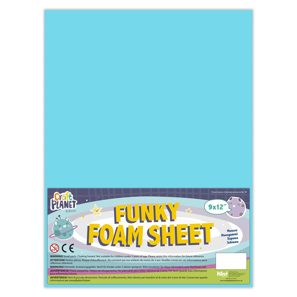 Craft Planet Funky Foam Sheet 9" x 12" (2mm) - Light Blue (1sht)
