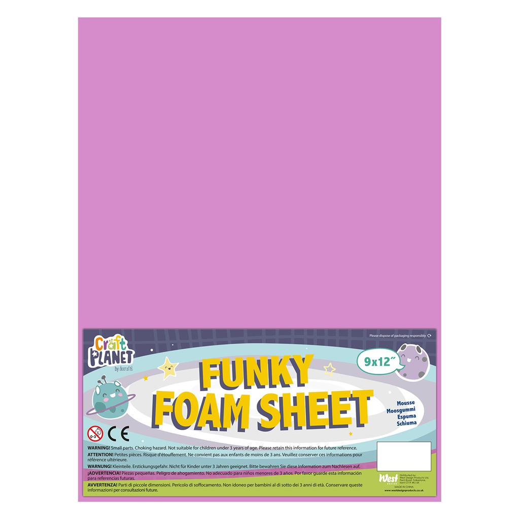 Craft Planet Funky Foam Sheet 9" x 12" (2mm) - Lavender (1sht)