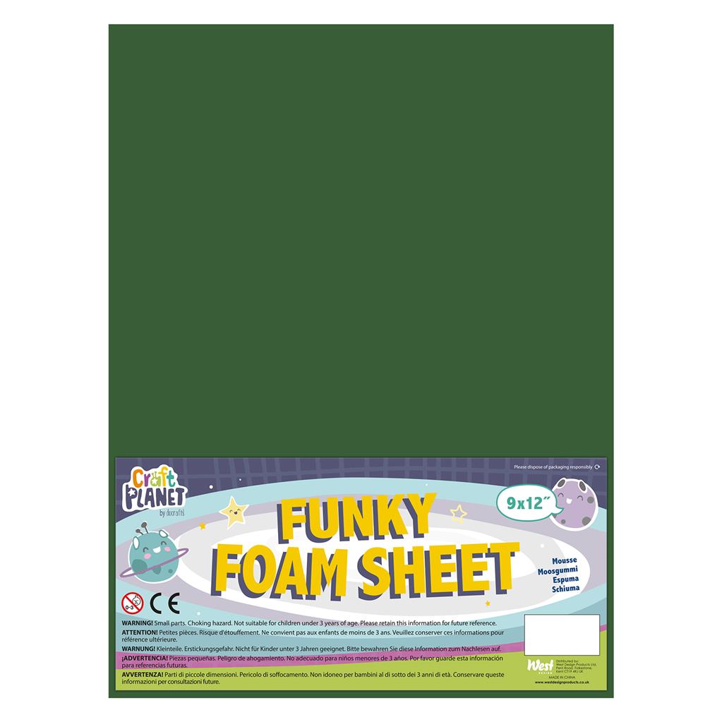 Craft Planet Funky Foam Sheet 9" x 12" (2mm) - Hunter (1sht)