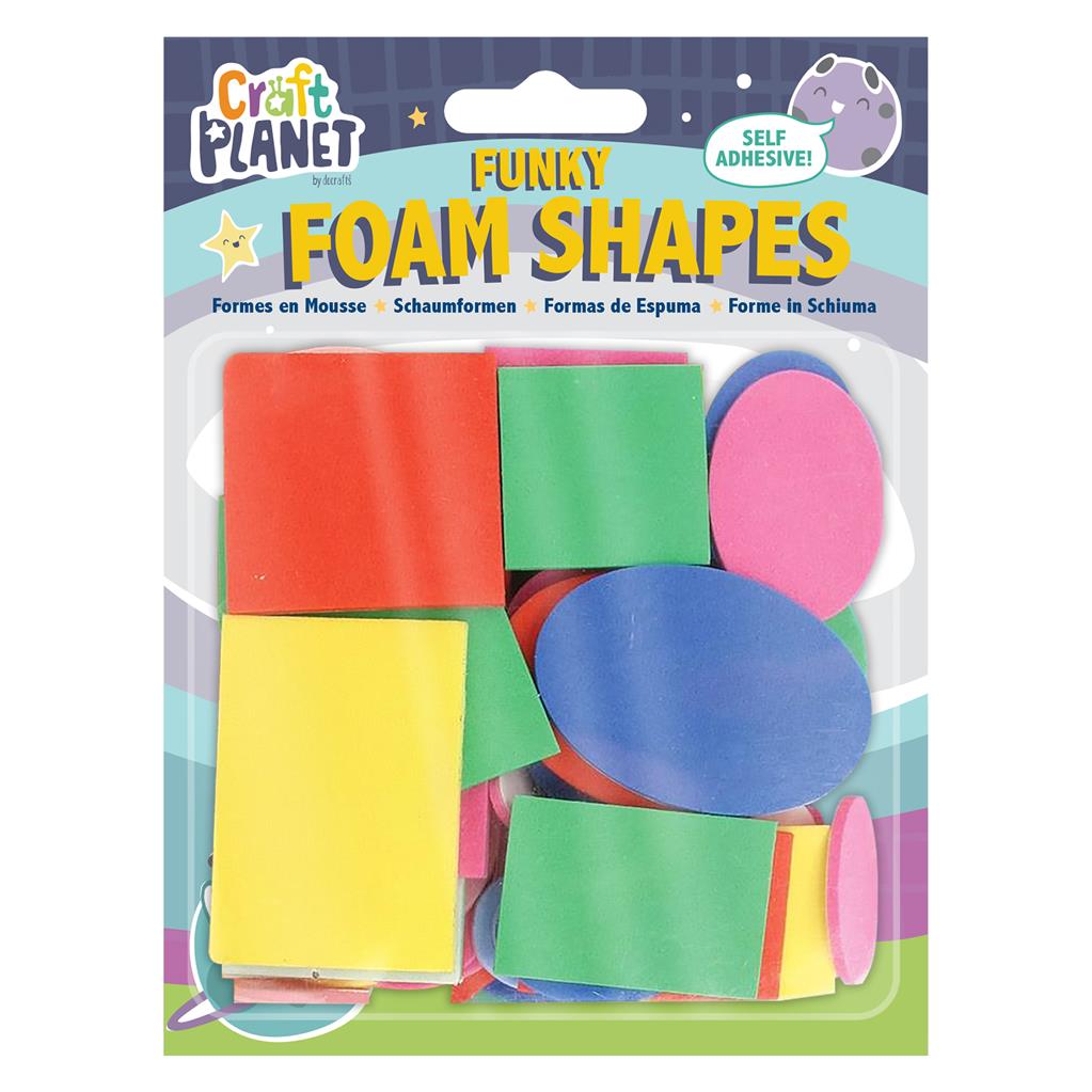 Craft Planet Funky Foam Shapes (Self Adhesive) - Shapes